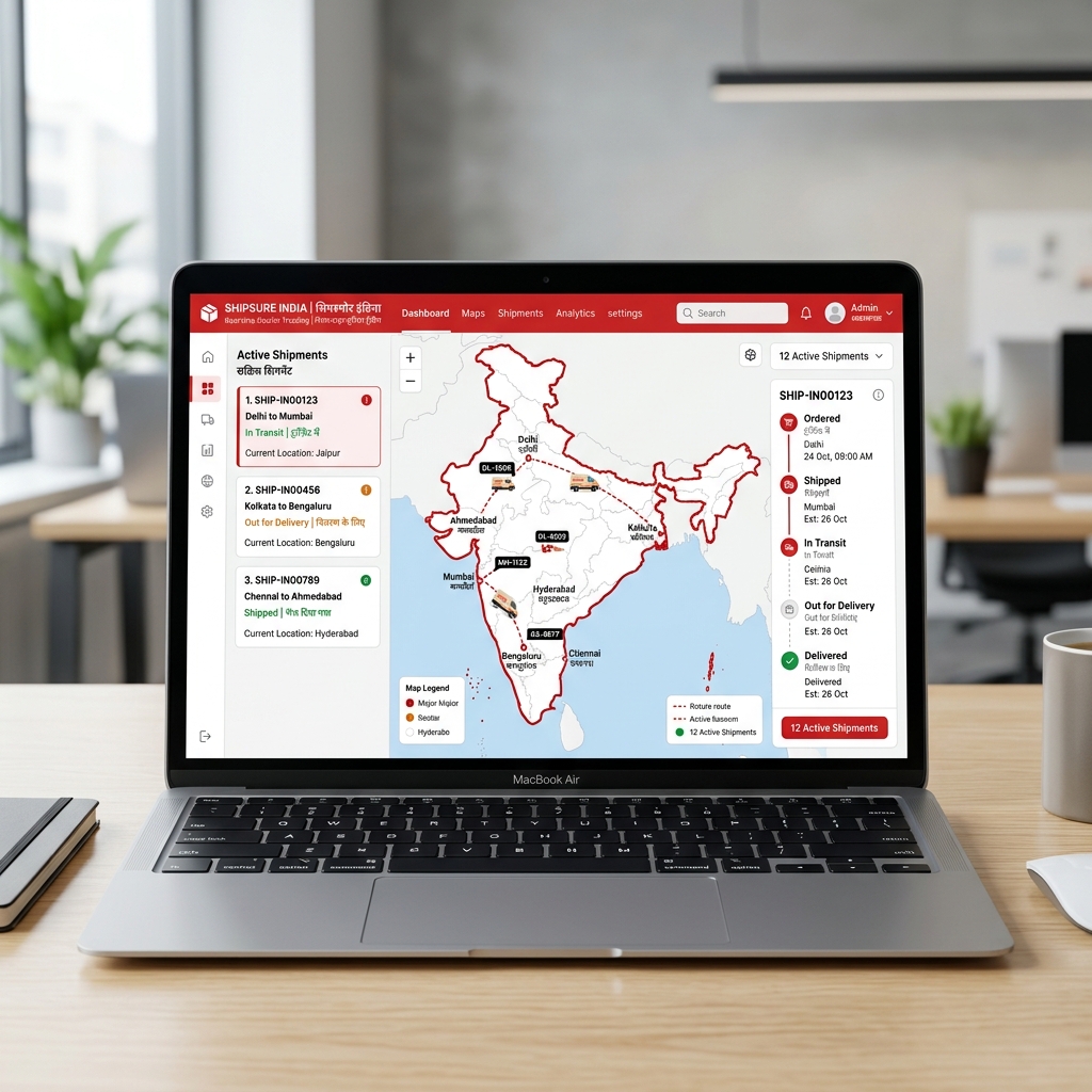 Shipment tracking dashboard India